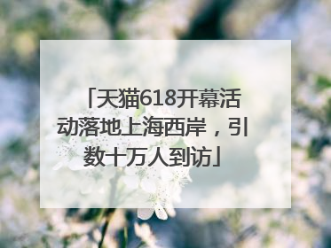 天猫618开幕活动落地上海西岸，引数十万人到访